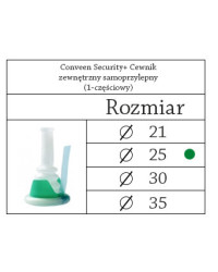 052250 Coloplast Cewnik Zewnętrzny Samoprzylepny 1-Częściowy Conveen Security 25mm do zbiórki moczu