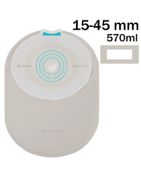 108810 Worek Jednoczęściowy Sensura Mio MAXI 570 ml, 15-45mm  Zamknięty Naturalny Szary z Okienkiem Coloplast