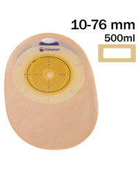 150300 Worek SenSura Kolostomijny 1-cz 10-76 mm 500 ml Zamknięty Cielisty z Okienkiem Coloplast