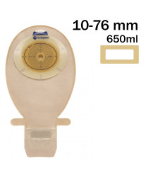 152810 Worek Koloostomijny Jednoczęściowy SenSura 10-76mm 650 ml Hide-away Otwarty Cielisty z Okienkiem Coloplast