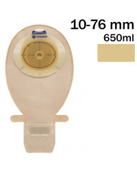 155800 Worek Koloostomijny Jednoczęściowy SenSura 10-76mm 650 ml Hide-away Otwarty Cielisty Coloplast