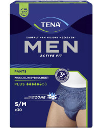TENA Men Pants Plus Blue majtki chłonne męskie niebieskie