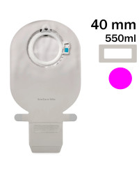 114340 Worek Dwuczęściowy SenSura Mio Click 40mm 550ml z Filtrem Otwarty Neutralny Szary z Okienkiem Coloplast