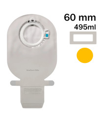 114520 Worek Dwuczęściowy SenSura Mio Click 60mm 495 ml z Filtrem Otwarty Neutralny Szary z Okienkiem Coloplast