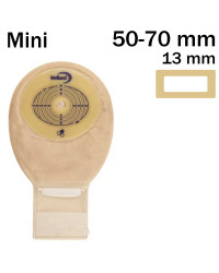 XMHDS513 Worek Jednoczęściowy Aurum  Drainable 13/50-70mm 210 ml Mini Welland Z Miodem Manuka Beż z Okienkiem Otwarty