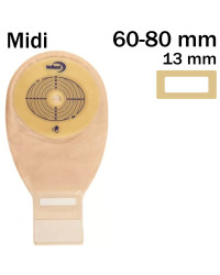 XMHDM513 Worek Jednoczęściowy Otwarty Aurum  Drainable 13/60-80mm Midi Welland Z Miodem Manuka Beż z Okienkiem