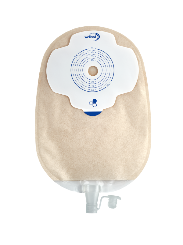 X1U1E32S Worek Urostomijny 1-cz Aurum Plus Uro 13-55mm Midi Otwarty Welland Z Miodem Manuka Czarny