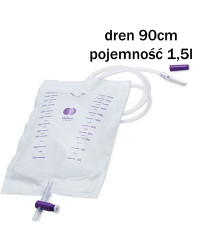 11751101 Worek Do zbiórki Moczu 1,5 L Dren 90 cm Przezroczysty MBH QUFORA