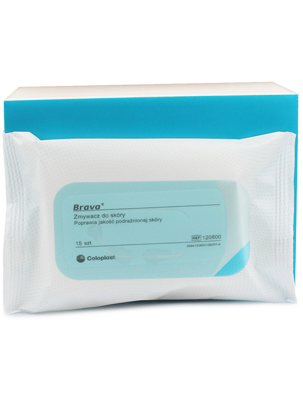 120800 Brava Zmywacz W Chusteczkach 15 szt Coloplast