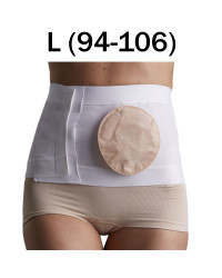 341250-05.01 Pas Brzuszny Stomijny "Corsinel Belt" L Biały Tytex- można wyciąć otwór na worek stomijny