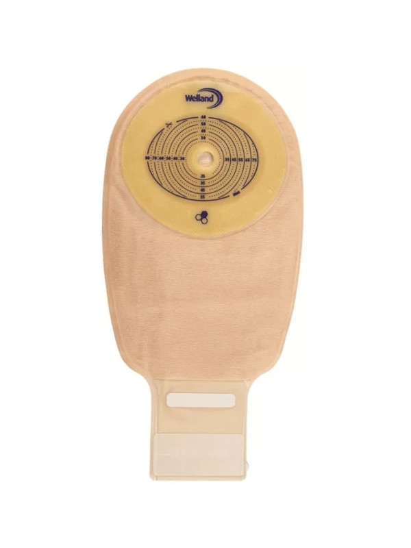 XMHDL713 Worek Jednoczęściowy Aurum  Drainable 13/60-80mm Maxi Welland Z Miodem Manuka Przezroczysty Otwarty