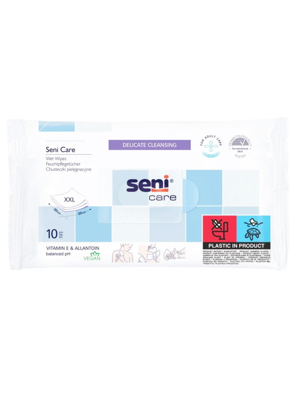 Seni chusteczki mokre nawilżane dla osób starszych 10 szt.