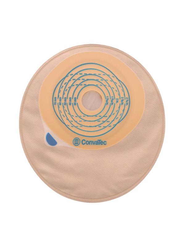 421816 Worek 1-częściowy Stomijny ConvaTec Esteem + Zamknięty Mały z Filtrem 20-70 mm Beżowy Z Okienkiem