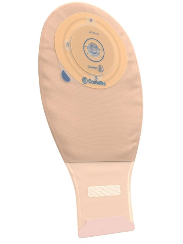 413516 Jednoczęściowy Worek Ileostomijny  Esteem+ Plastyczny z Filtrem Z Zapinką Invisiclose ConvaTec 30-40mm Otwarty Średni
