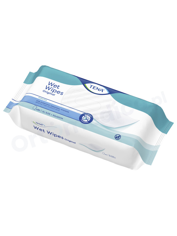 TENA Wet Wipes Original mokre chusteczki nawilżające 80 szt.