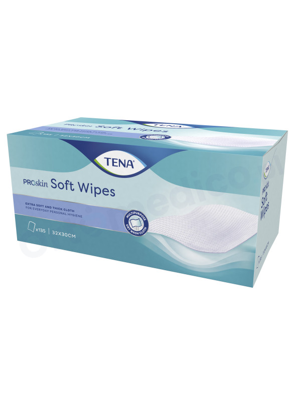TENA ProSkin Soft Wipes chusteczki oczyszczające 135 szt.
