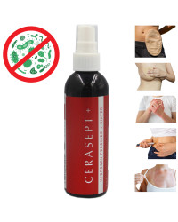 Cerasept+ Antybakteryjny Płyn Do Uszkodzonej Skóry, Na Odleżyny 100ml Ropiejąca Rana