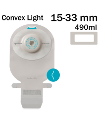 164260 Worek 1-cz Sensura Mio Convex Light 15-33mm 490ml Szary z Okienkiem Otwarty Coloplast