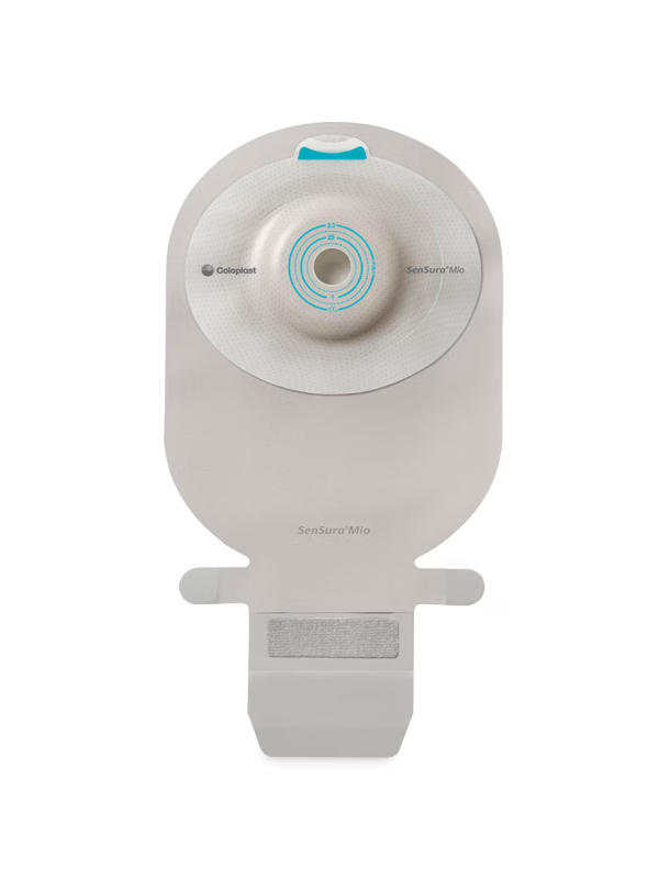 164460 Worek 1-cz Sensura Mio Convex Deep 15-33mm 490ml Szary z Okienkiem Otwarty Coloplast