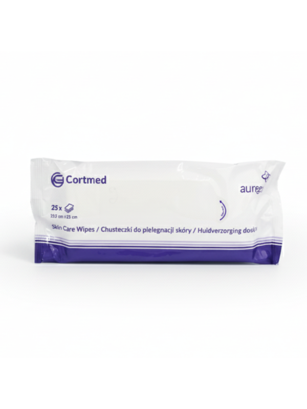 SCW25 Chusteczki Do Pielęgnacji Skóry Wokół Stomii Aurega Skin Care Wipes 19x,5x21cm 25szt. Cortmed