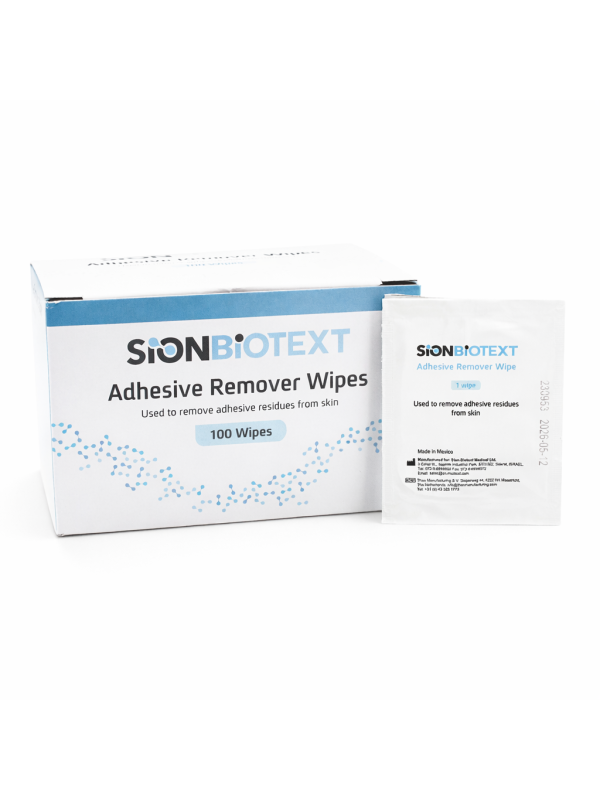 423782 Gaziki Chusteczki Do Zmywania Kleju Ściąganie Sprzętu Adhesive Remover Wipe Sion Biotext ConvaTec