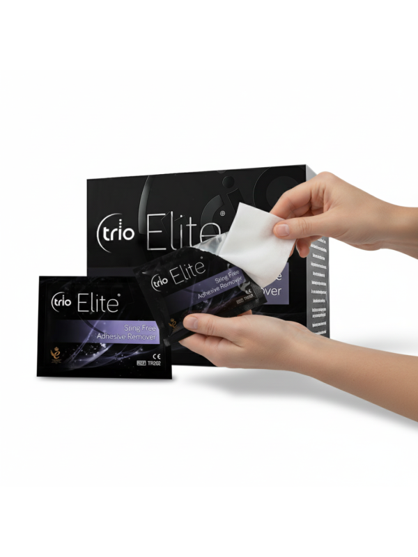 TR202 Trio Elite Chusteczki Zmywające Klej Adhesive Remover