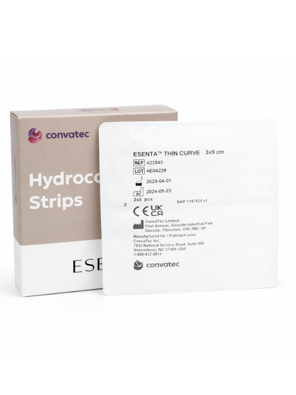 423945 Pasek Hydrokoloidowy ESENTA Convatec w kształcie półksiężyca 1 Sztuka 3x9 cm elastyczny i wodoodporny