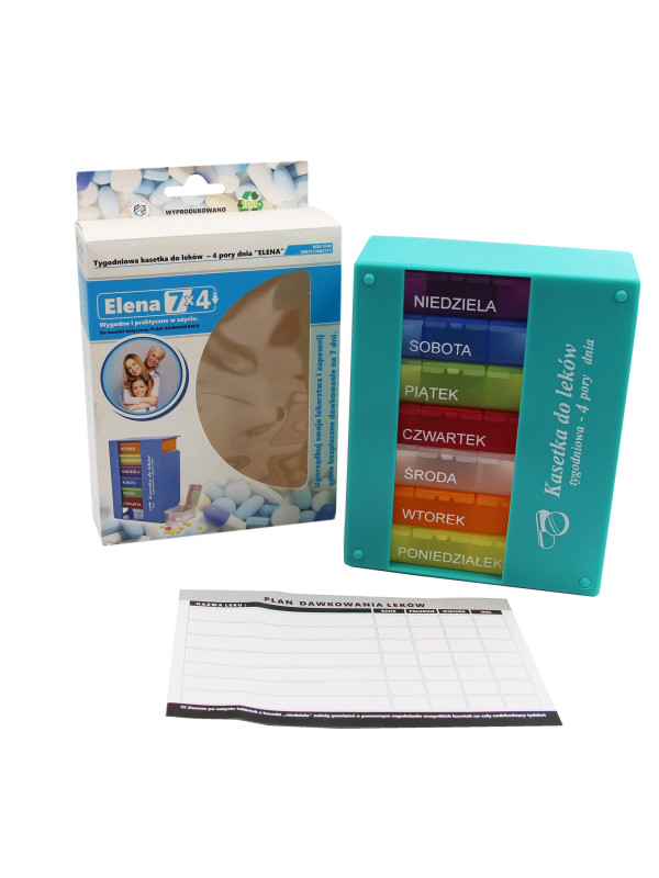 Kasetka Elena na 7 Dni Tygodnia Organizer na Leki El- Comp