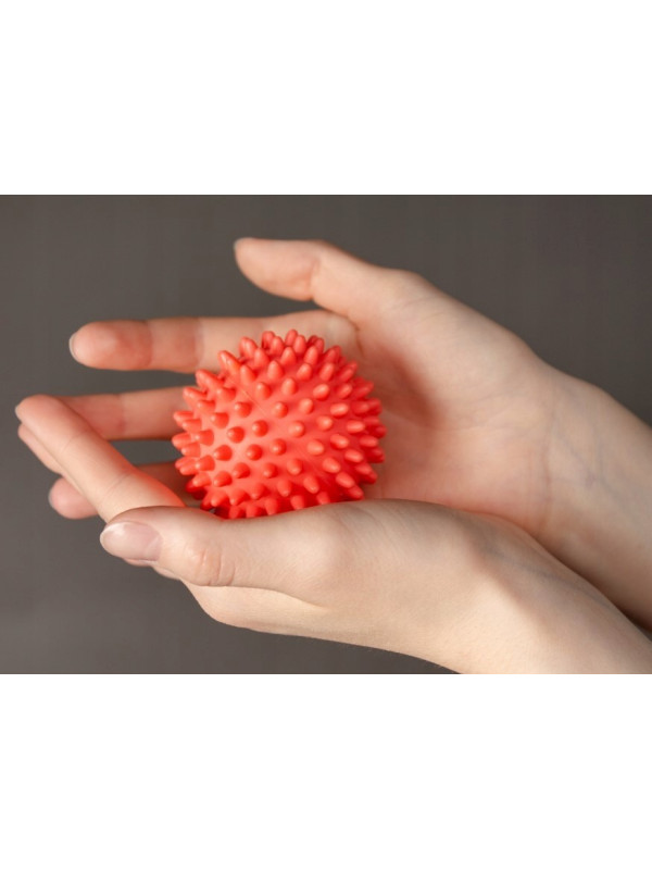 Piłka Masująca Do Ciała z Wypustkami Jeż Halcamp 9 cm Czerwona