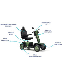 Skuter elektryczny czterokołowy KUARZ Vermeiren