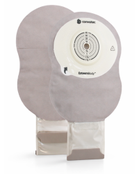 423607 Worek Ileostomijny Jednoczęściowy Esteem Body Szary z Okienkiem 10-45 mm Otwarty 410 ml Convex 3,5 mm V1 Convatec