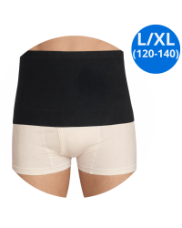 321661-06.01  Pas Stomijny Brzuszny "StomaSafe Plus" L/XL Czarny Pas Stabilizująco - Ochronny Tytex