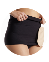 321661-06.01  Pas Stomijny Brzuszny "StomaSafe Plus" L/XL Czarny Pas Stabilizująco - Ochronny Tytex