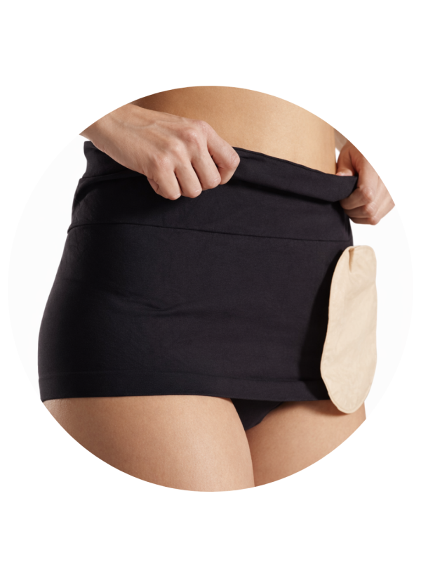 321661-06.01  Pas Stomijny Brzuszny "StomaSafe Plus" L/XL Czarny Pas Stabilizująco - Ochronny Tytex