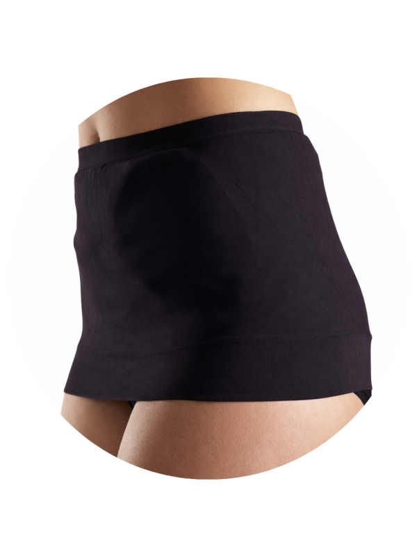 321661-06.01  Pas Stomijny Brzuszny "StomaSafe Plus" L/XL Czarny Pas Stabilizująco - Ochronny Tytex