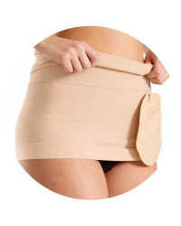 321662-06.01 Pas Stomijny Brzuszny "StomaSafe Plus" L/XL Beż Ochrona i dyskrecja worka stomijnego Tytex