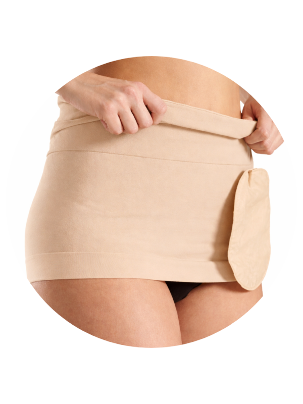 321662-06.01 Pas Stomijny Brzuszny "StomaSafe Plus" L/XL Beż Ochrona i dyskrecja worka stomijnego Tytex