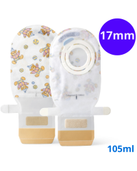 146910 Worek Stomijny Easiflex Pediatryczny Misie 17mm 105ml Otwarty Hide-away Coloplast