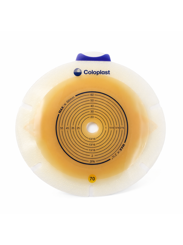 100410 Płytka Stomijna SenSura Click 70/10-65 mm Z Uszkami Do Paska Coloplast