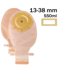 XND1338 Worek Stomijny Confidence Convex  Otwarty 1-cz 13-38 mm 550 ml Beż z Okienkiem Wypukły SALTS