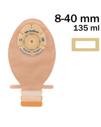 CFP8 Worek Stomijny Jednoczęściowy Pediatryczny 8-40mm 135ml Beż z Okienkiem SALTS