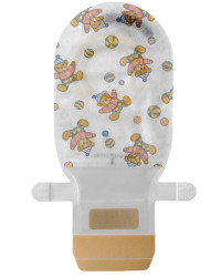 146910 Worek Stomijny Easiflex Pediatryczny Misie 17mm 105ml Otwarty Hide-away Coloplast