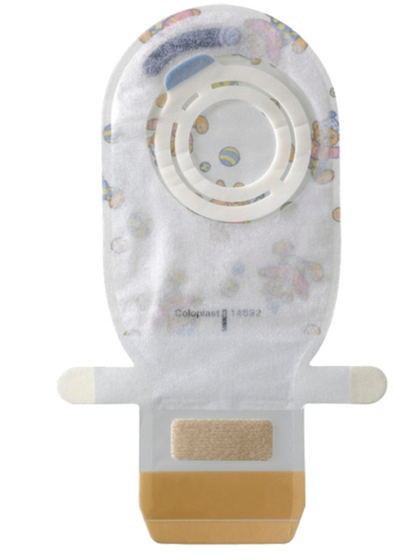 146910 Worek Stomijny Easiflex Pediatryczny Misie 17mm 105ml Otwarty Hide-away Coloplast