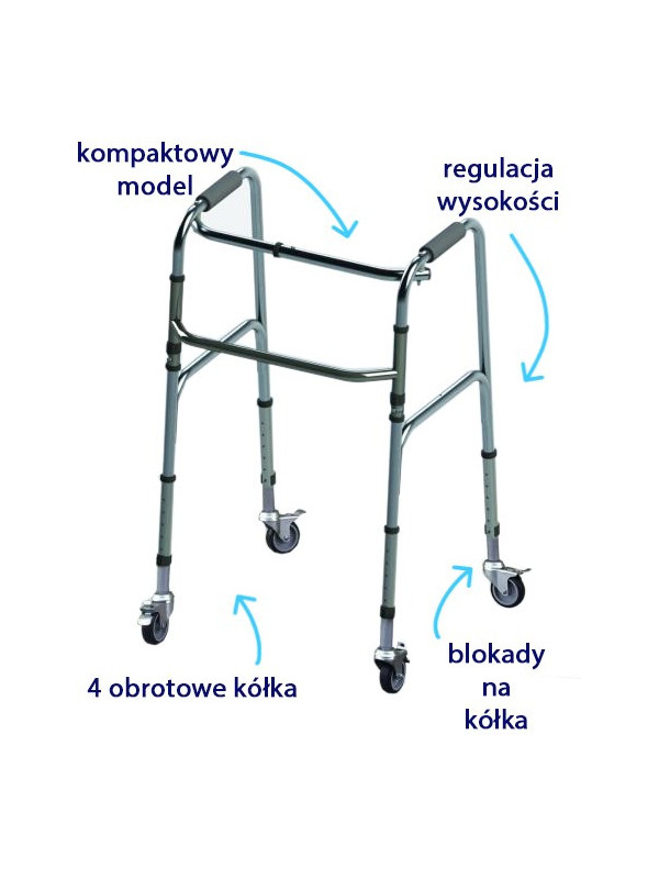 Balkonik kroczący AT02001 z obrotowymi kołami Antar