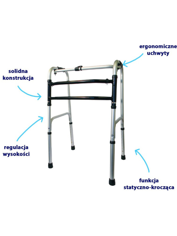 AR-003 Balkonik aluminiowy składany, dwukołowy ARmedical