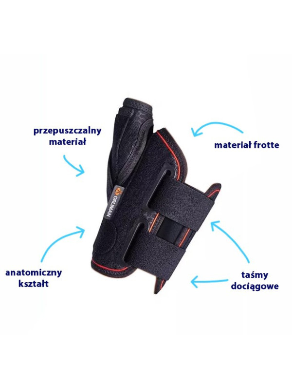 Krótka orteza nadgarstka półsztywna z ujęciem kciuka MP-D72 (prawa)