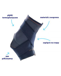 Orteza stawu skokowego neoprenowa 4404 z płytkami termoplastycznymi i pasem Orliman