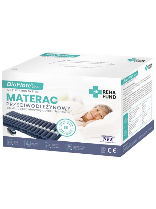 Materac Przeciwodleżynowy Rurowy Z Pompą Bioflote 3000
