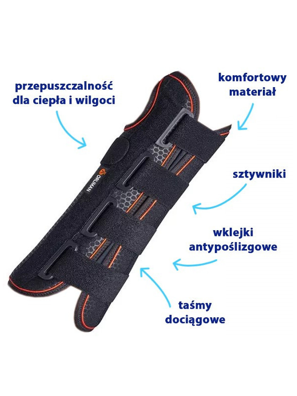 Orteza nadgarstka z szyną dłoniową MF-D90 (prawa) Orliman