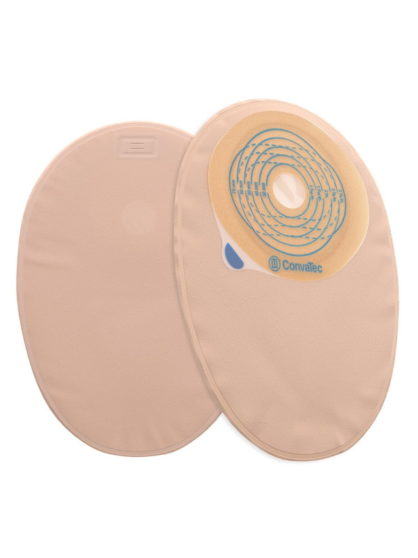 416701 Worek Stomijny 1-częściowy  ConvaTec Esteem + Zamknięty 20-70 mm Średni kolo z filtrem  Beżowy Z Okienkiem